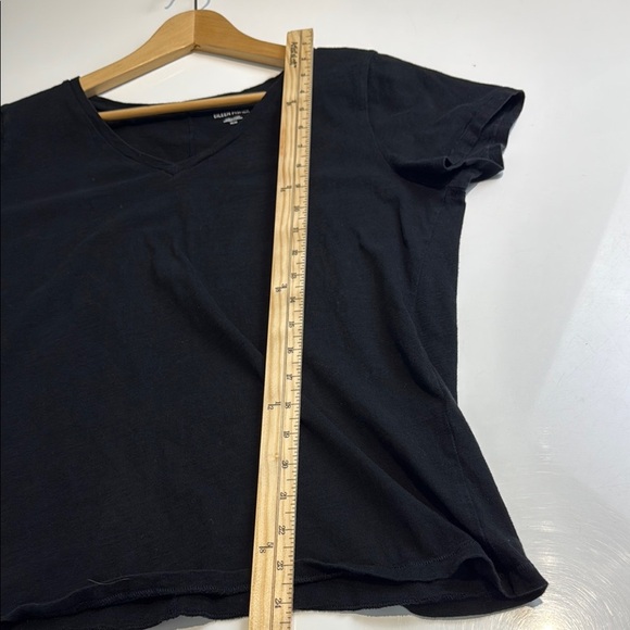 Eileen Fisher Black Fitted Cuffed Sleeve T-Shirt - Picture 5 of 6